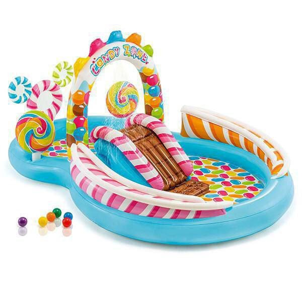 استخر شهربازی سرسره دار طرح شکلات برند اینتکس intex کد 57149