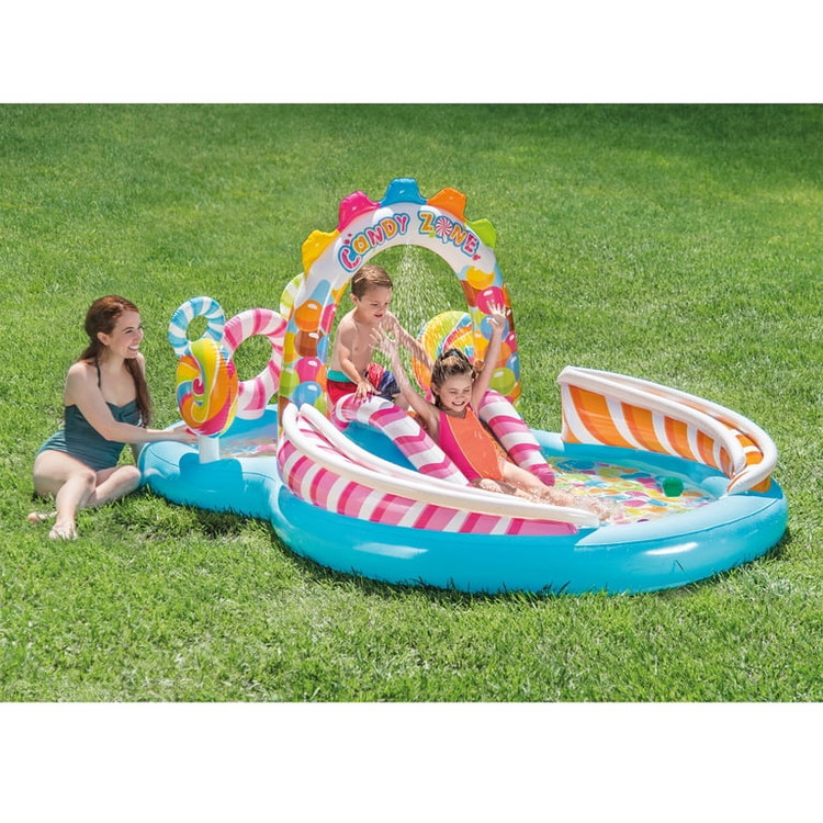 استخر شهربازی سرسره دار طرح شکلات برند اینتکس intex کد 57149