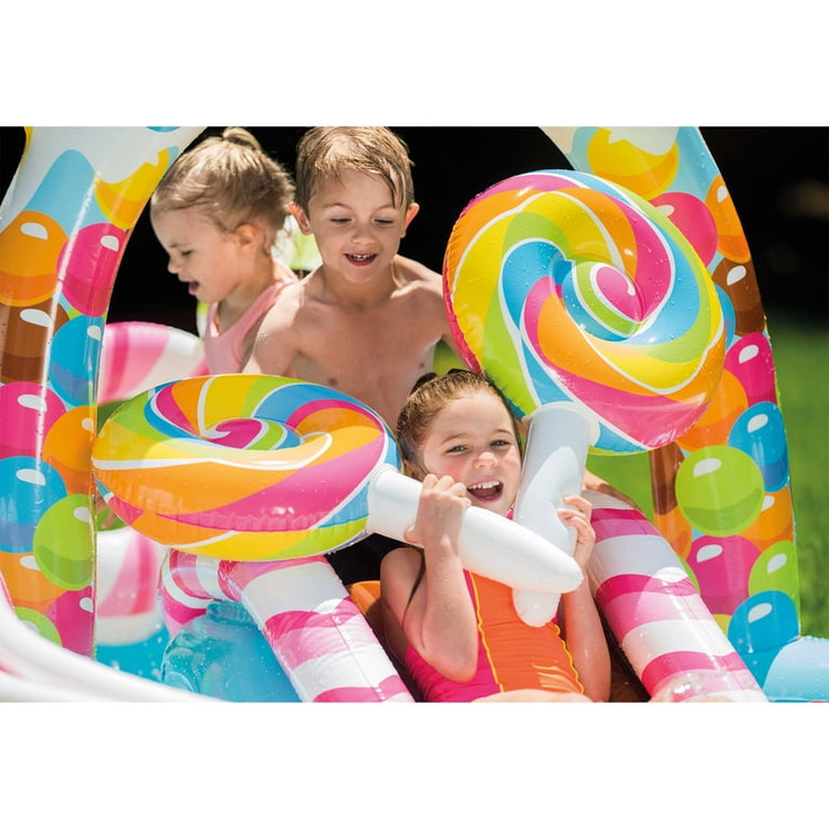 استخر شهربازی سرسره دار طرح شکلات برند اینتکس intex کد 57149