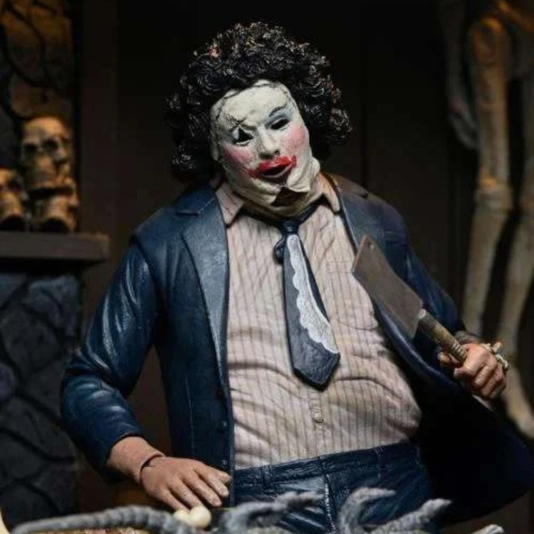 اکشن فیگور اورجینال لدرفیس صورت چرمی (( Leatherface ( (Chainsaw Texas - ارتفاع 18cm برند نکا Neca