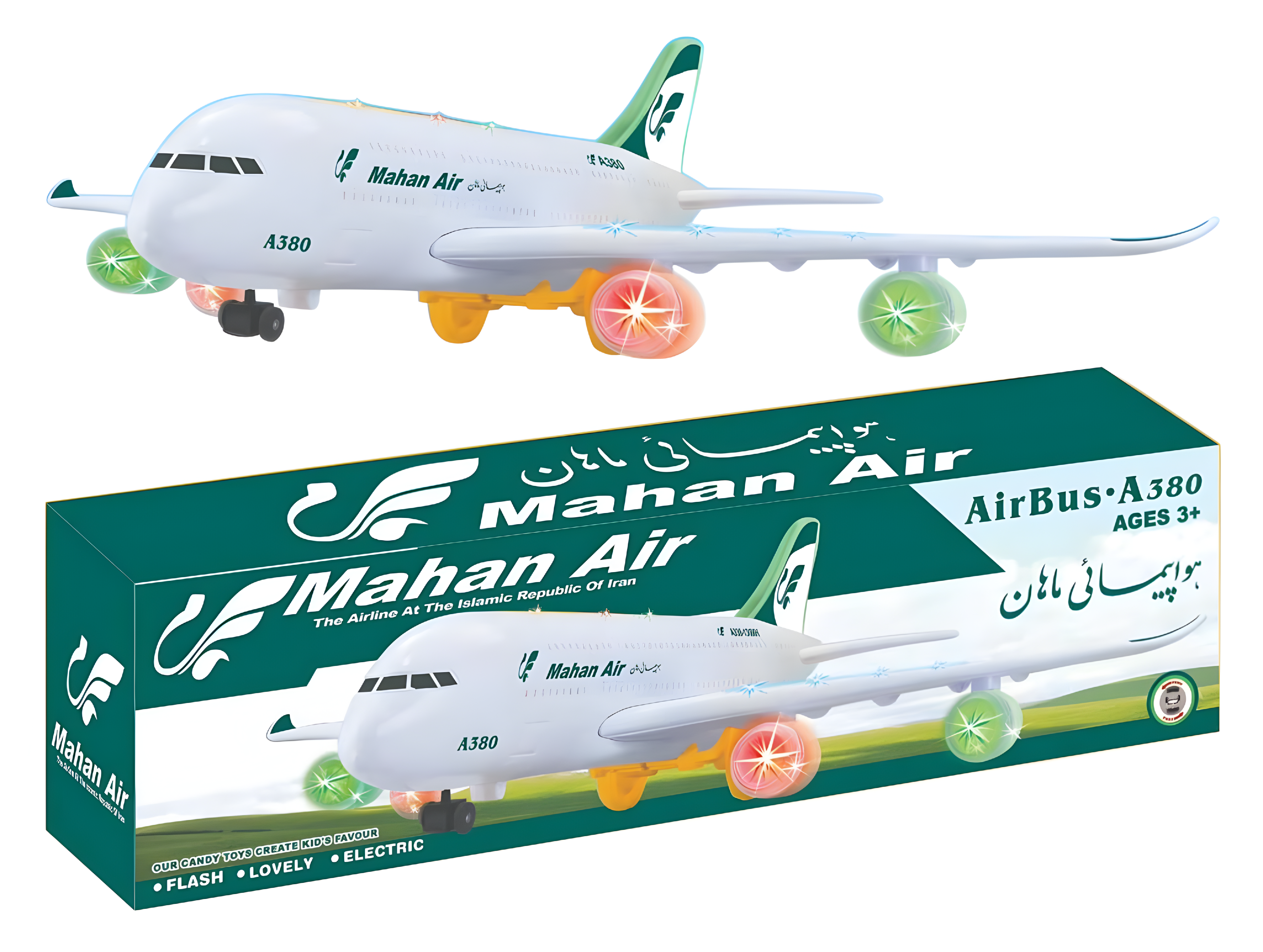ماکت هواپیما موزیکال مسافربری ماهان کد 330/130