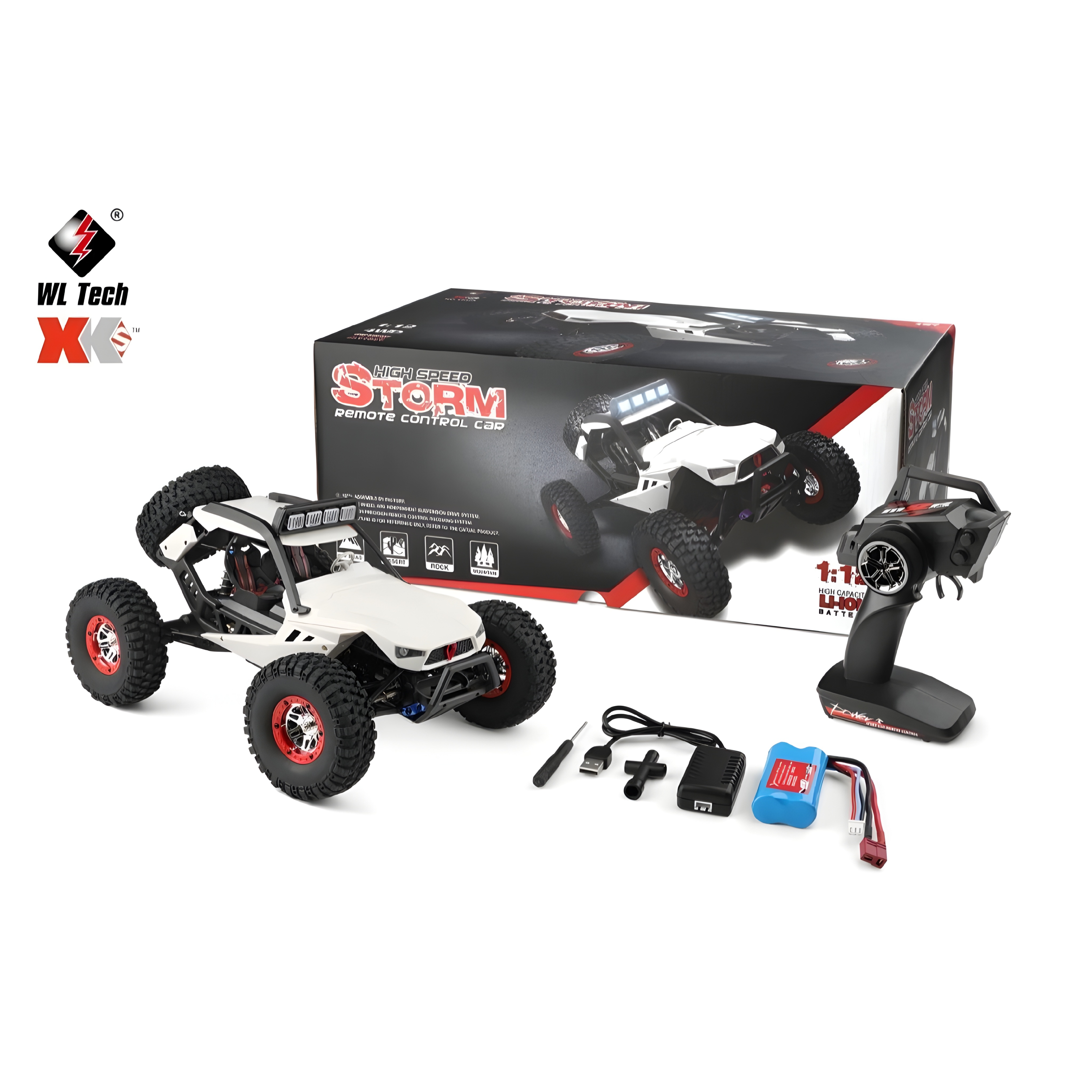 اسباب بازی ماشین کنترلی سرعتی50 کیلومتر سرعت برند WL TOYS کد 12429