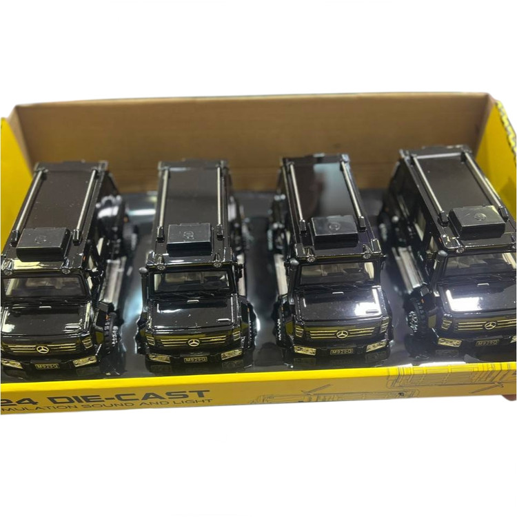 ماکت ماشین چراغدار موزیکال و عقب کش فلزی ون آفرود بنز کد 929