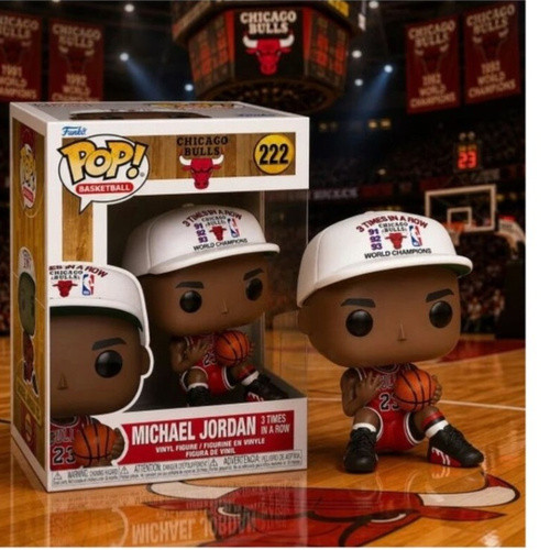 فیگور اورجینال فانکوپاپ مایکل جردن بسکتبالیست کد 222 | Michael Jordan 3 Times in a Row Basketball Funko pop