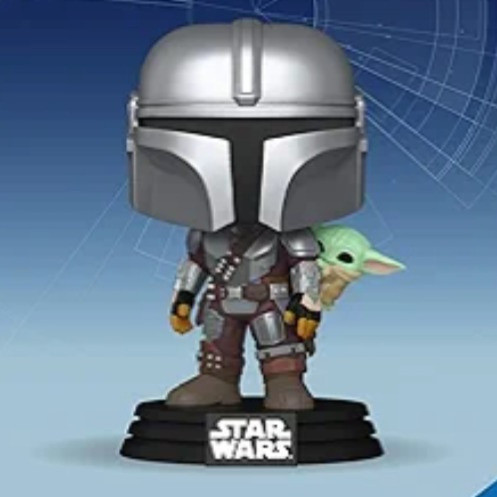 فیگور اورجینال فانکوپاپ مندلورین با بیبی یودا استار وارز کد 818 | The Mandalorian with the Grogu Star Wars Funko pop