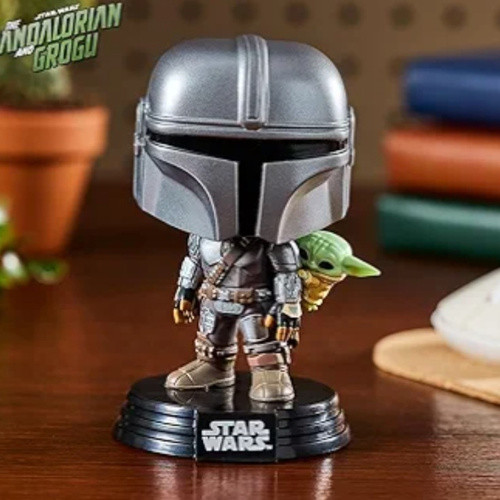 فیگور اورجینال فانکوپاپ مندلورین با بیبی یودا استار وارز کد 818 | The Mandalorian with the Grogu Star Wars Funko pop