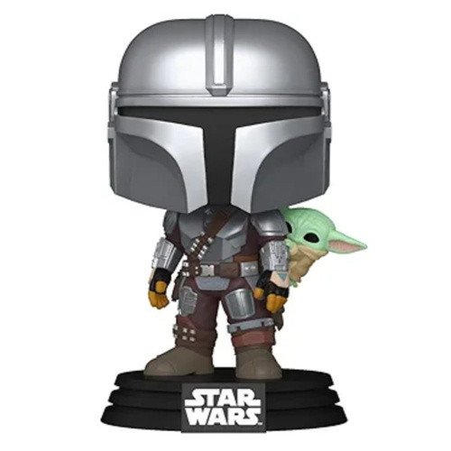 فیگور اورجینال فانکوپاپ مندلورین با بیبی یودا استار وارز کد 818 | The Mandalorian with the Grogu Star Wars Funko pop