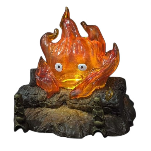 فیگور calcifer انیمه قلعه متحرک هاول چراغدار ارتفاع ۱۲ سانت