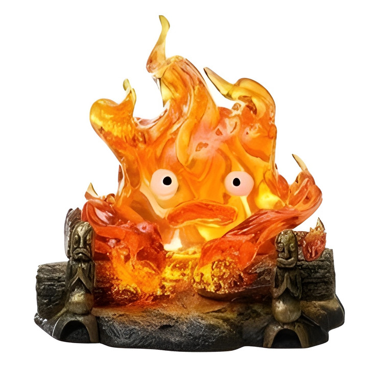 فیگور calcifer انیمه قلعه متحرک هاول چراغدار ارتفاع ۱۲ سانت