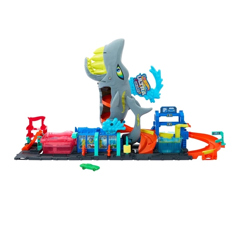 پیست هات ویلز : city station de lavage requin coffret voiture color reveal