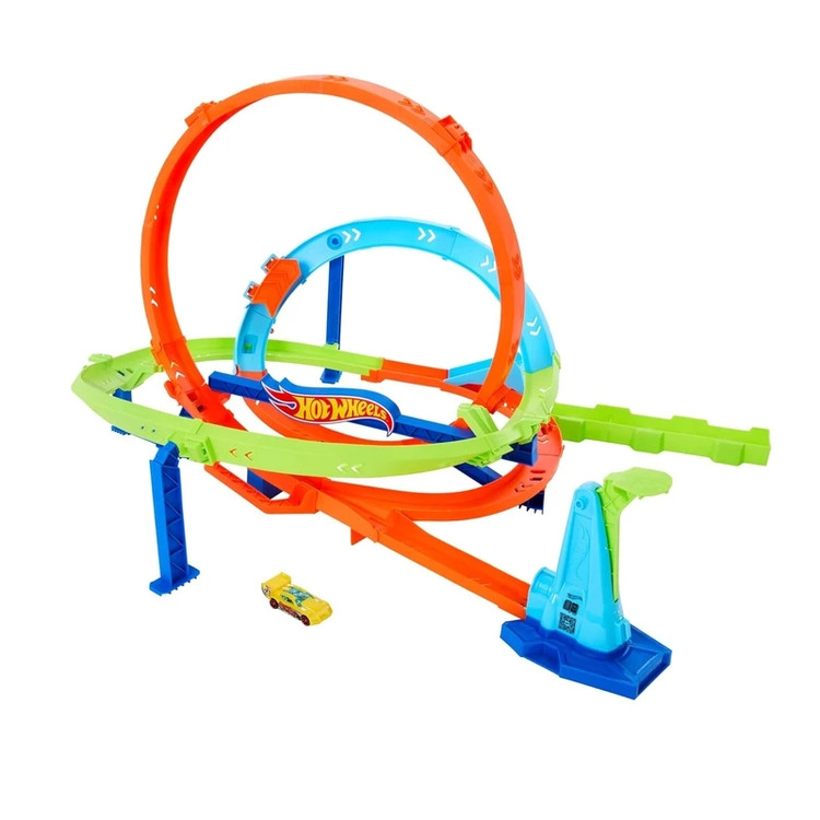 پیست هات ویلز : loop cyclone challenge coffret avec voiture