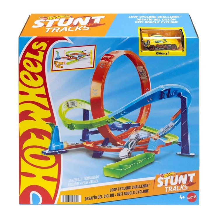 پیست هات ویلز : loop cyclone challenge coffret avec voiture