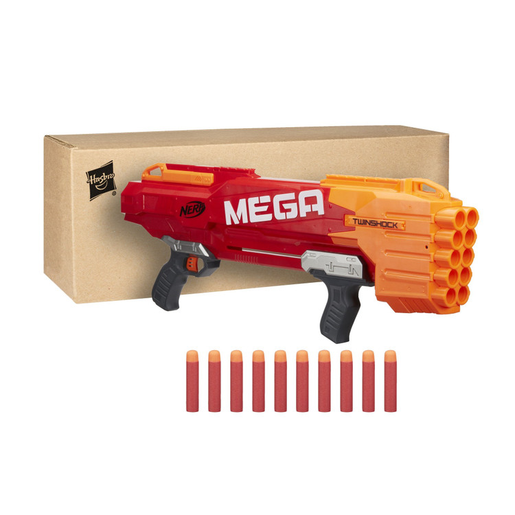 اسلحه تیرابری برند Hasbro(NERF) سری mega مدل twinshock