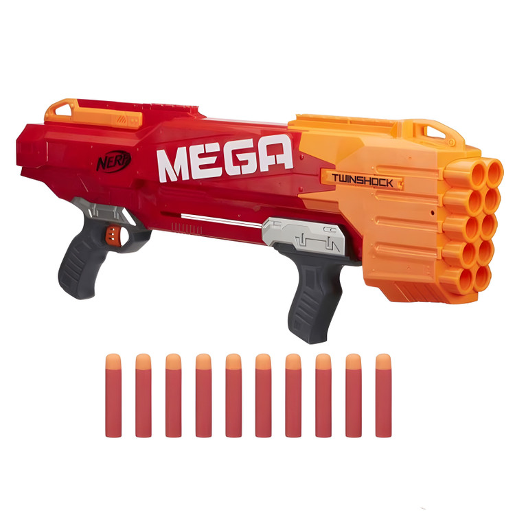 اسلحه تیرابری برند Hasbro(NERF) سری mega مدل twinshock