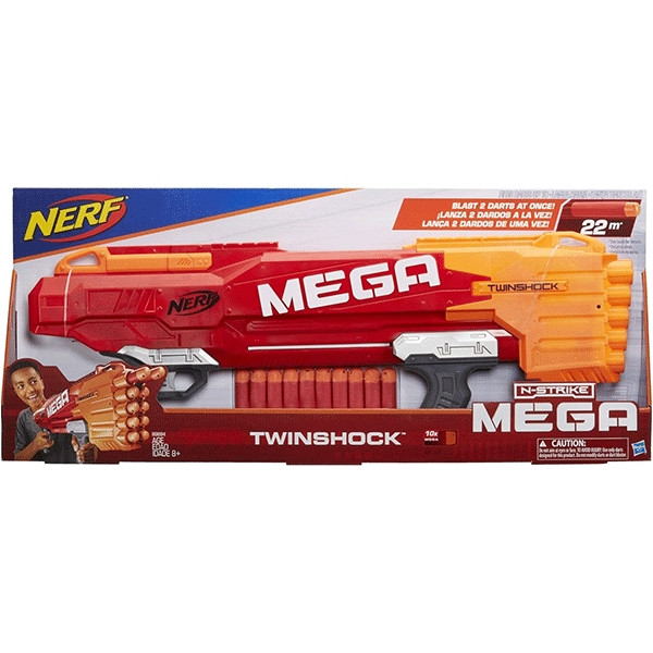 اسلحه تیرابری برند Hasbro(NERF) سری mega مدل twinshock