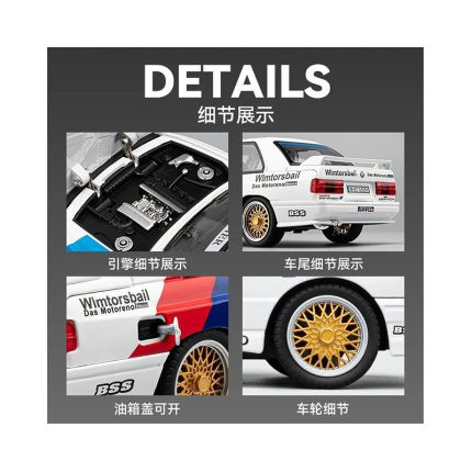 ماکت ماشین عقب کش فلزی بی ام و M3 اسپرت مقیاس ۱/۲۴ کد CZA 185