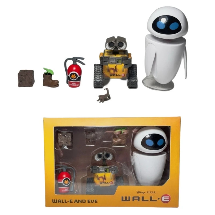 اکشن فیگور مدل والای و ایو wall-e and eve مجموعه ۶ عددی