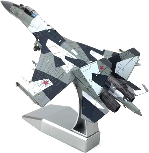ماکت هواپیما (Camouflag)Su 35 جعبه‌دار و فلزی اسکیل ۱/۱۰۰