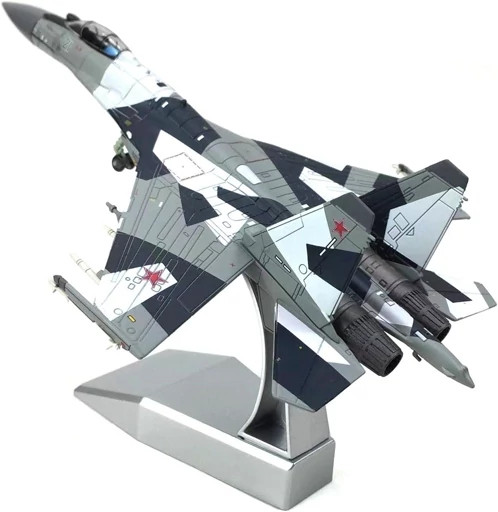 ماکت هواپیما (Camouflag)Su 35 جعبهدار و فلزی اسکیل ۱/۱۰۰