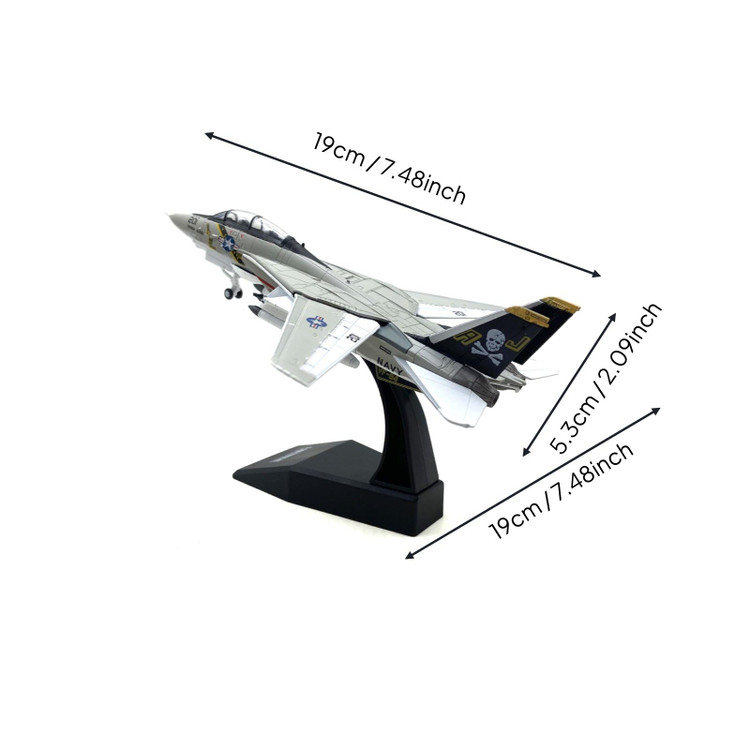 ماکت هواپیما (White)F14 جعبهدار و فلزی اسکیل ۱/۱۰۰