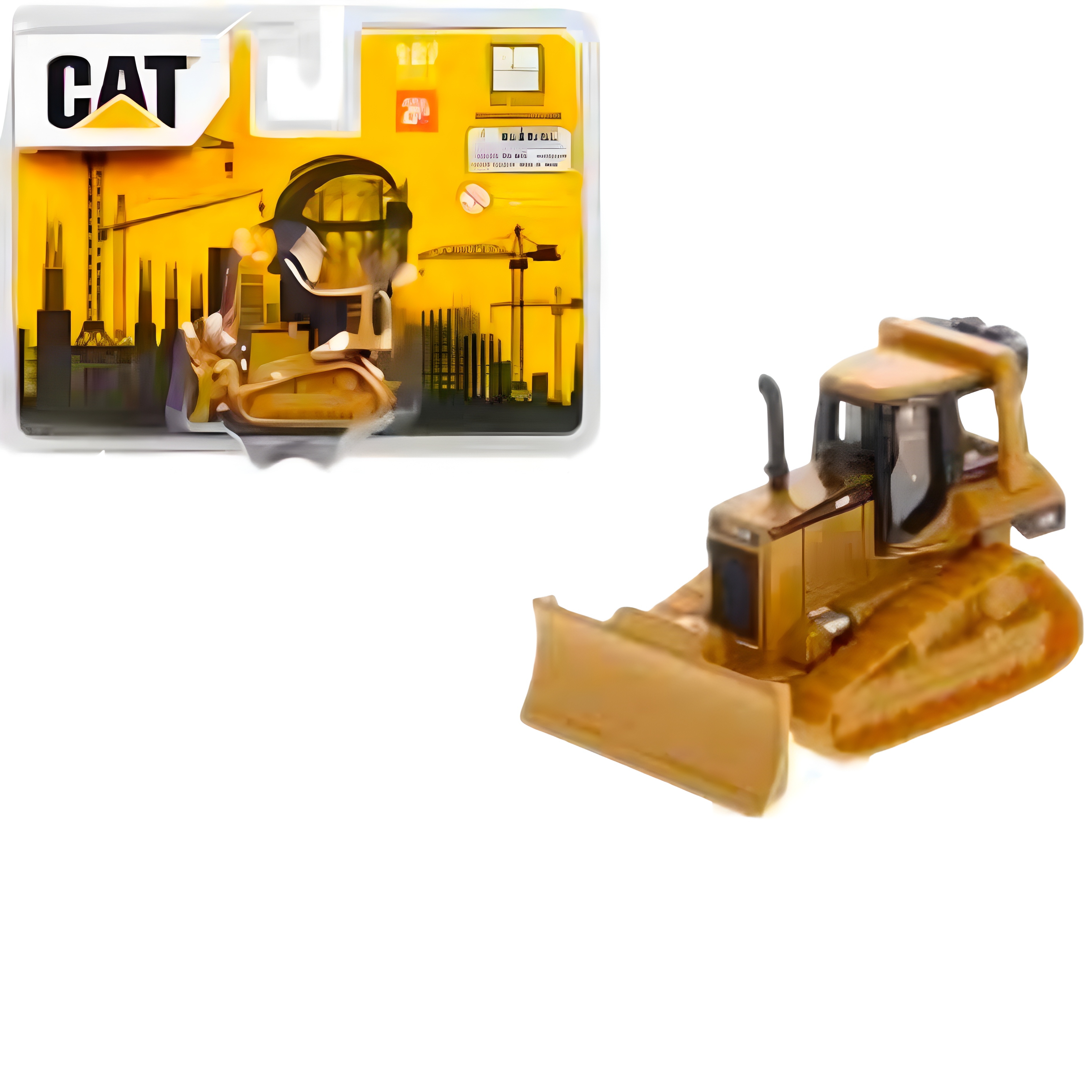 ماکت بلدوزر تراکتور زنجیری D5M اورجینال و فلزی برند cat مقیاس ۱:۸۷ کد ۸۴۴۰۱