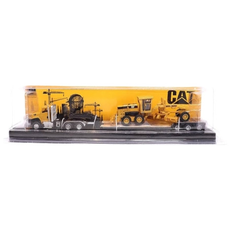 ماکت تریلر و نیمه تراکتور لوبوی اورجینال و فلزی برند cat مقیاس ۱:۸۷ کد ۸۴۴۱۴
