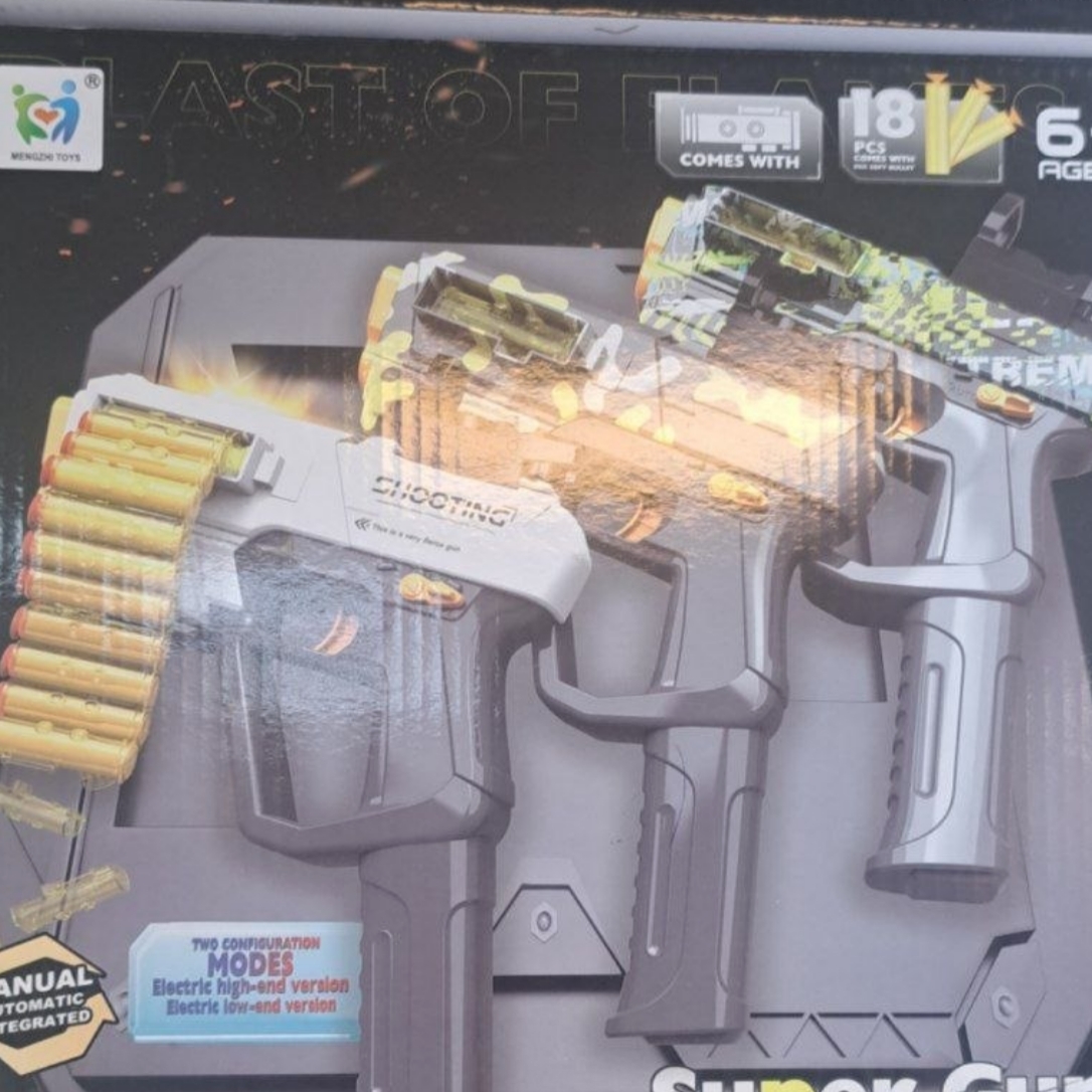 تفنگ سه عددی با ۱۸ عدد تیر برند super gun جعبه‌دار اورجینال
