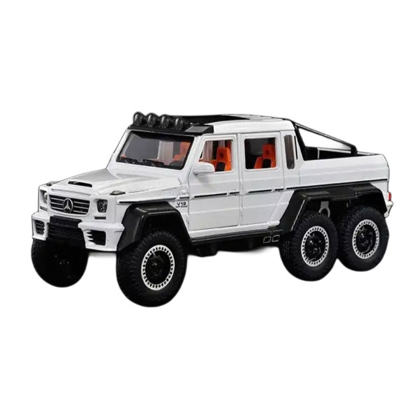 ماکت ماشین فلزی مرسدس بنز G63 AMG شش چرخ آفرود موزیکال چراغدار مقیاس ۱:۲۰ کد M929R