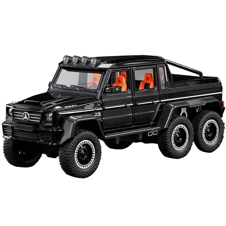 ماکت ماشین فلزی مرسدس بنز G63 AMG شش چرخ آفرود موزیکال چراغ‌دار مقیاس ۱:۲۰ کد M929R