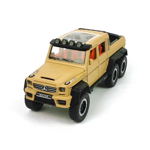 ماکت ماشین فلزی مرسدس بنز G63 AMG شش چرخ آفرود موزیکال چراغدار مقیاس ۱:۲۰ کد M929R