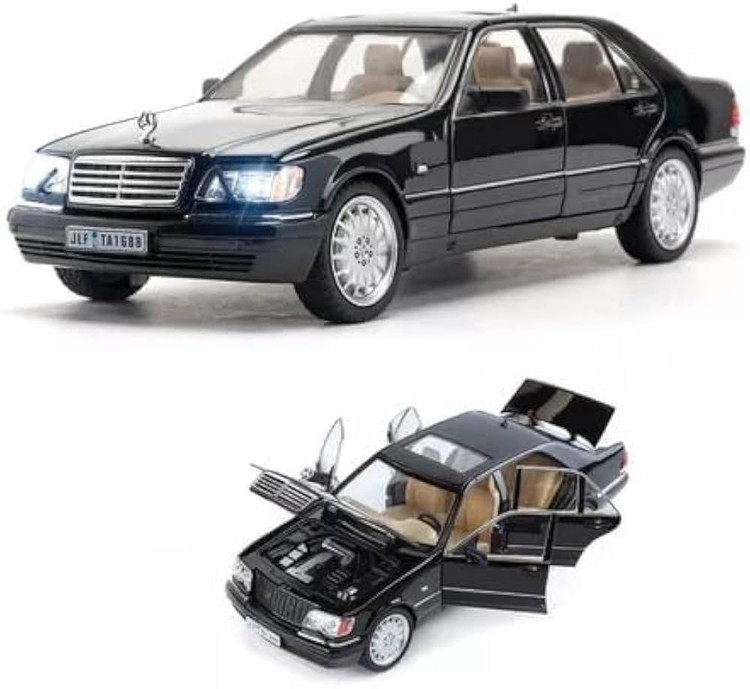 ماکت ماشین فلزی مرسدس بنز S-class W140 موزیکال چراغدار باکس مقیاس ۱:۲۴ کد ۴۰۰-۱۹۰۰