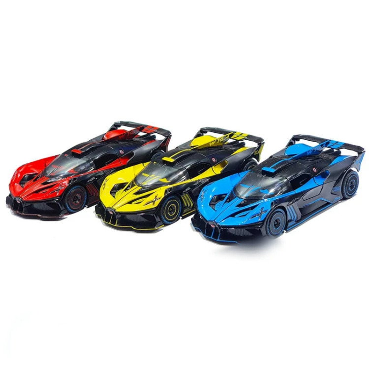 ماکت ماشین فلزی مدل Bugatti Bolide موزیکال چراغدار دودزا مقیاس ۱:۲۴ کد CZ149AD