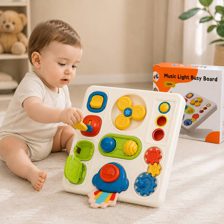 اسباب بازی برد هوش کودک موزیکال و چراغدار کد HLX220A