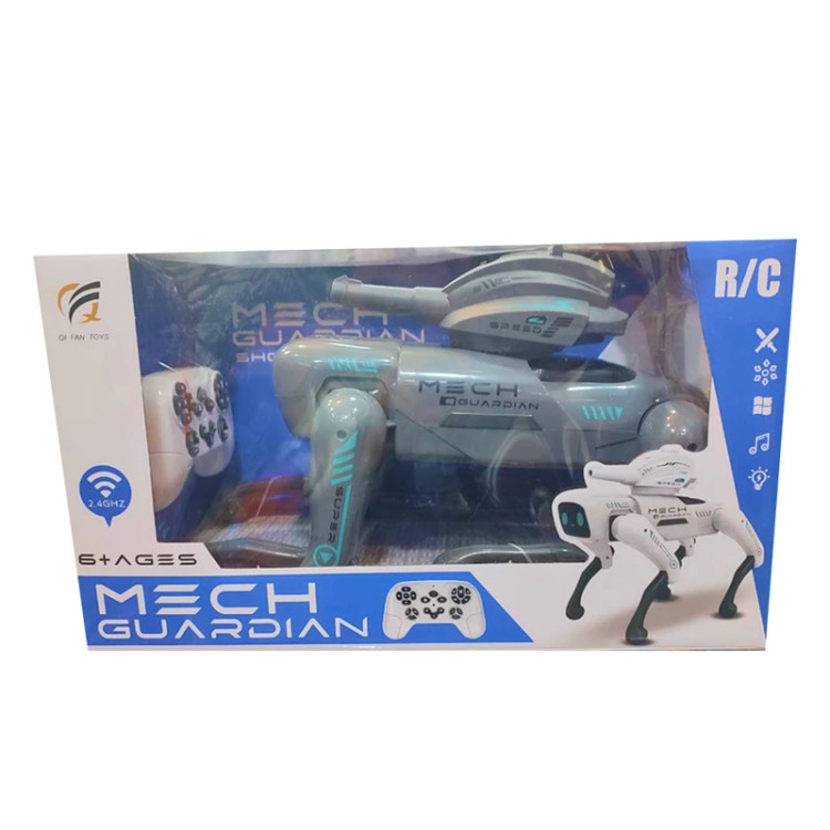 سگ رباتیک mech guardian کنترل از راه دور 2.4G موزیکال چراغدار شارژی دارای سید حمل وسایل قابلیت برنامهریزی و اجرای متنوع کد ۵-۶۶۰