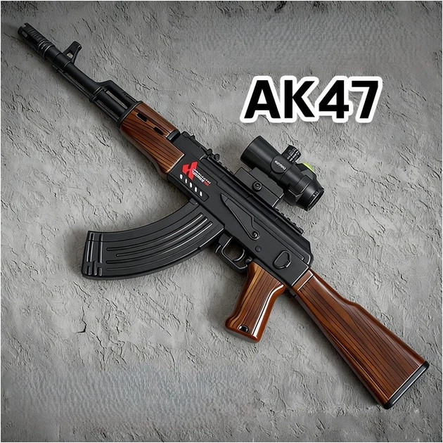 اسباب بازی تفنگ کلاش AK47 تیر ژله ای شارژیبرند Handi کد 749