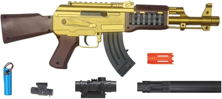 تفنگ شارژی فلزی دوربین دار Ak47 کد 1020-2