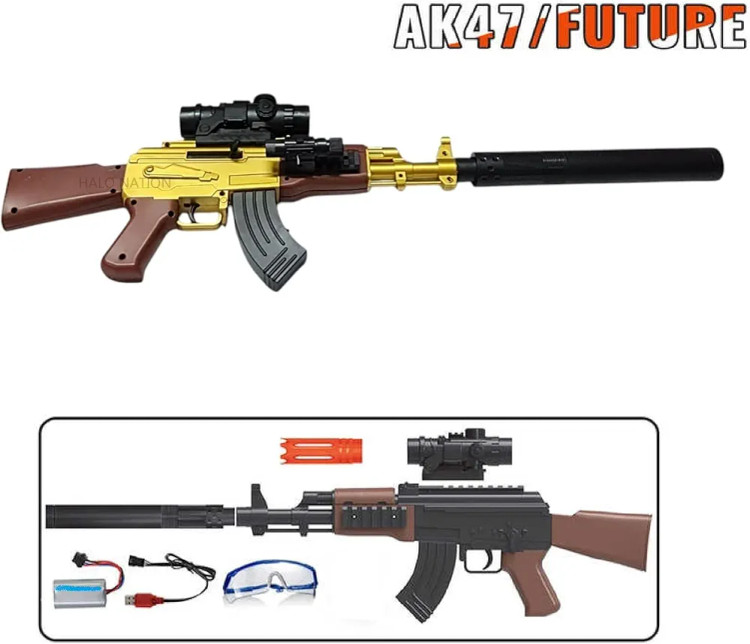 تفنگ شارژی فلزی دوربین دار Ak47 کد 1020-2