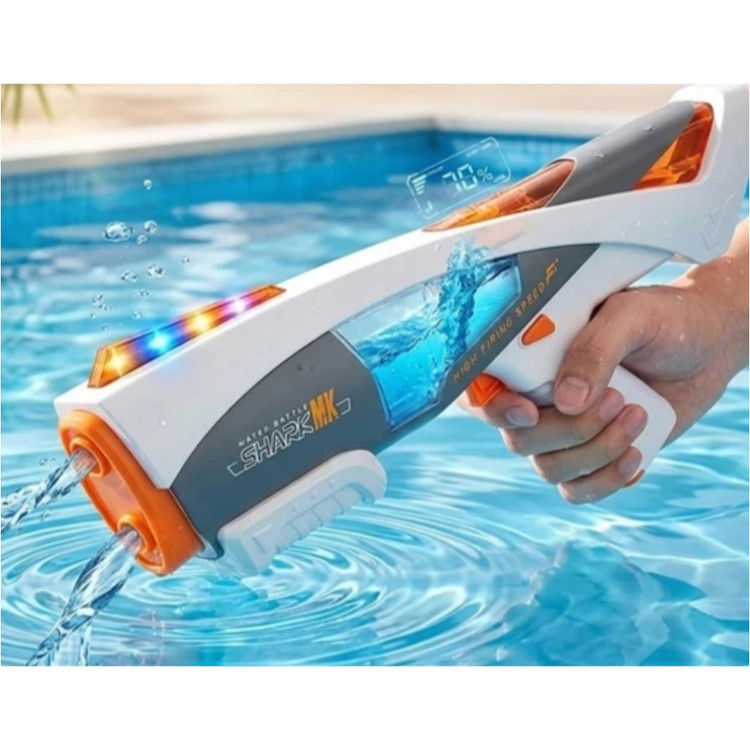 اسباب بازی تفنگ آبپاش مکش دار شارژی طول 47cm کد 064