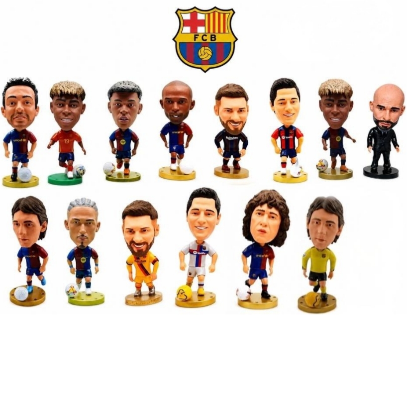 فیگور ست ۱۴ عددی باشگاه بارسلونا (Barça) شامل اسطوره‌ها و ستاره‌های بارسا مسی، پویول، لواندوفسکی ، یامال و... در ابعاد: ۷ × ۳ سانتی‌متر