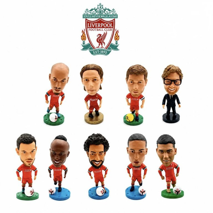 فیگور ست ۹ عددی باشگاه لیورپول (Liverpool) شامل ستارههای محبوب و سرمربی محبوب تیم یورگن کلوپ ،هندرسون ، جرارد و ... در ابعاد ۷ × ۳ سانتیمتر
