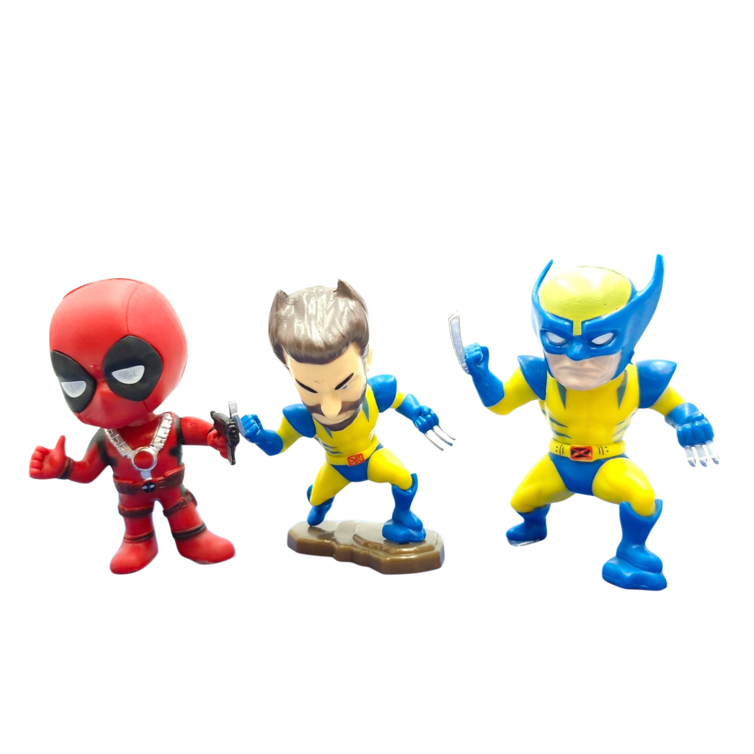 فیگور ست ۵ عددی مارول marvel mini figures شامل اسپایدرمن ددپول و ولورین