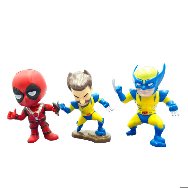 فیگور ست ۵ عددی مارول marvel mini figures شامل اسپایدرمن ددپول و ولورین