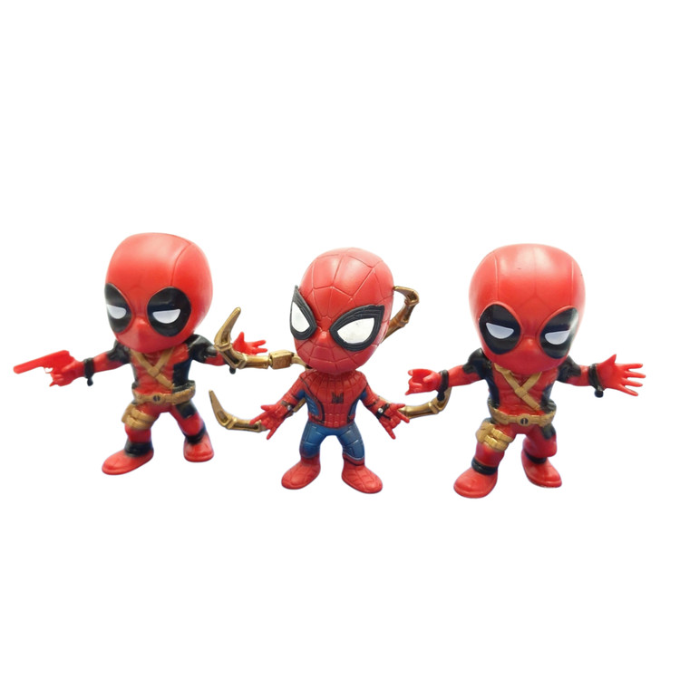 فیگور ست ۵ عددی مارول marvel mini figures شامل اسپایدرمن ددپول و ولورین
