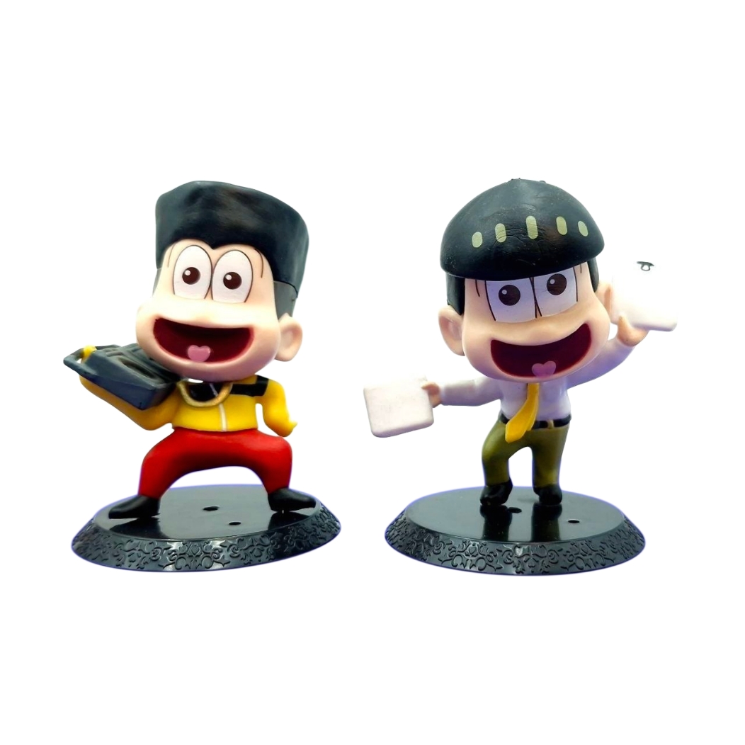 فیگور پک ۵ عددی آقای اسوماتسوسان osomatsu-san شامل برادران ماتسونو از انیمه اسوماتسوسان به همراه پایه