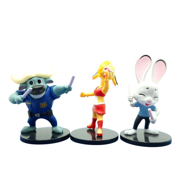 فیگور ست ۶ عددی انیمیشن زوتوپیا (Zootopia) شامل جودی هاپس، نیک وایلد، فلش و....