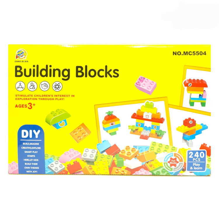 لگو کلاسیک کودکان building blocks ۲۴۰ قطعه درشت مناسب کودکان بالای ۳ سال کد MC5504
