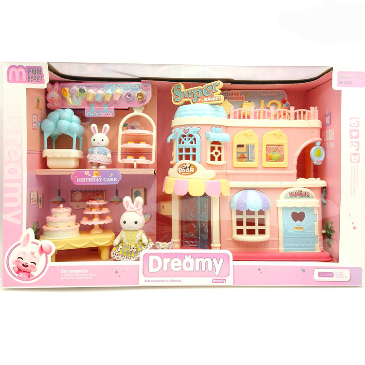 اسباب بازی خانه رویایی خرگوشها شامل ۲ عدد فیگور برند Dreamy کد 6683