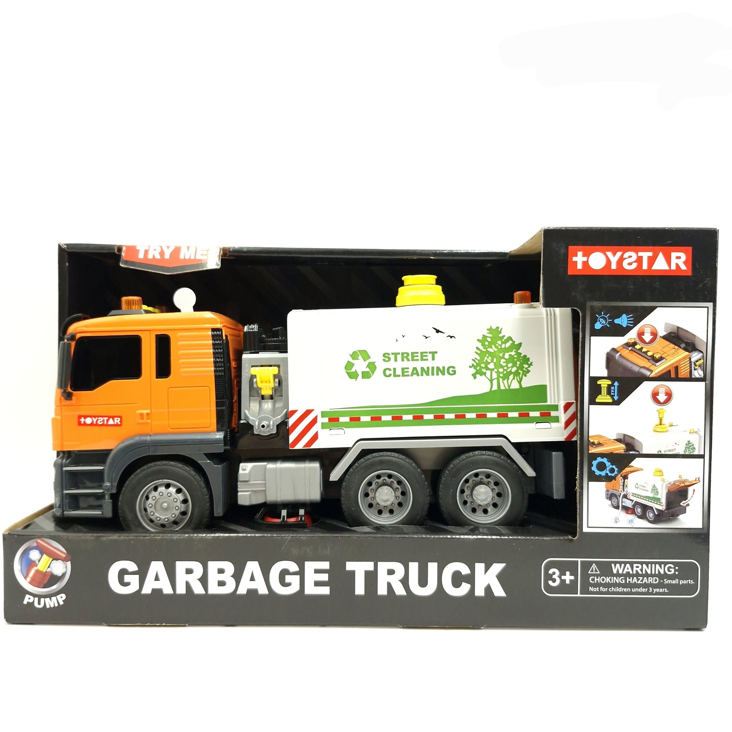 کامیون حمل زباله دارای افکت نوری و صوتی واقعی برند Toystar کد 65T-666