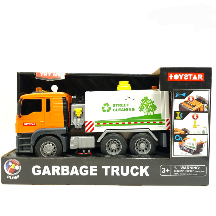 کامیون حمل زباله دارای افکت نوری و صوتی واقعی برند Toystar کد 65T-666