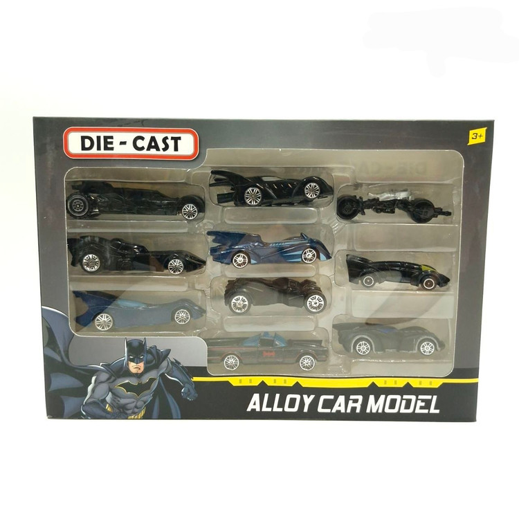 ست ۱۰ عددی ماشینهای بتمن فلزی برند Die Cast کد 999-10